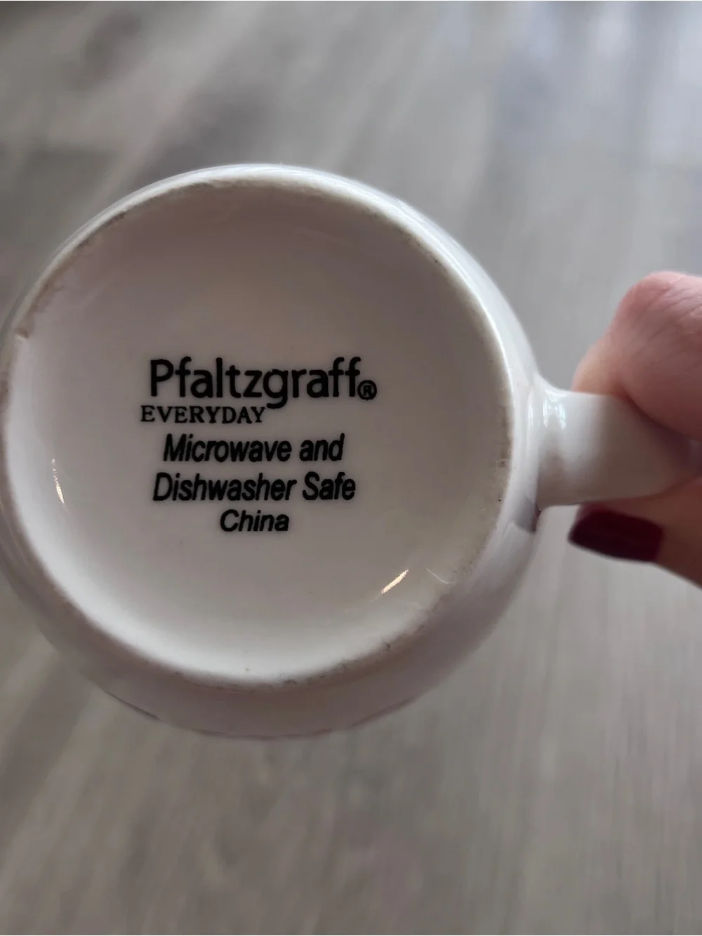 Pfaltzgraff I Woke Up Like This Flawless Coffee Mug Cup White Red Lipstick 18oz